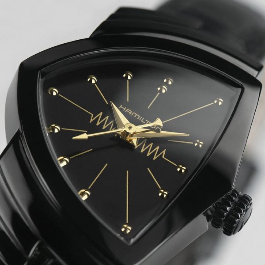 Hamilton Ventura Black & Gold S Quartz H24201730 - main (3)