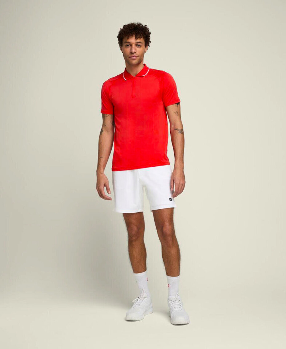 Pánské tričko Wilson  M Team Seamless Polo 2.0 Infrared S - main (2)