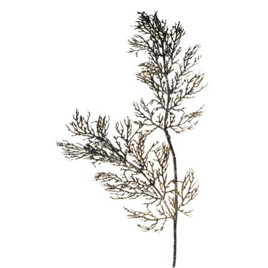 Umělý list na stonku s třpytivým glitrem, v. 90 cm - main (1)