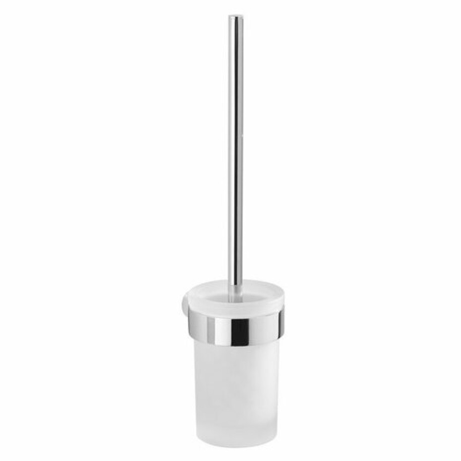 GEDY PI330313 Pirenei WC štětka závěsná, stříbrná/mléčné sklo - main (0)