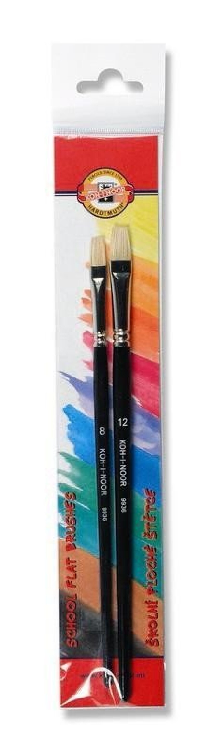 Koh-i-noor štětce školní ploché velikost 8,12 (2ks sada) - main (0)