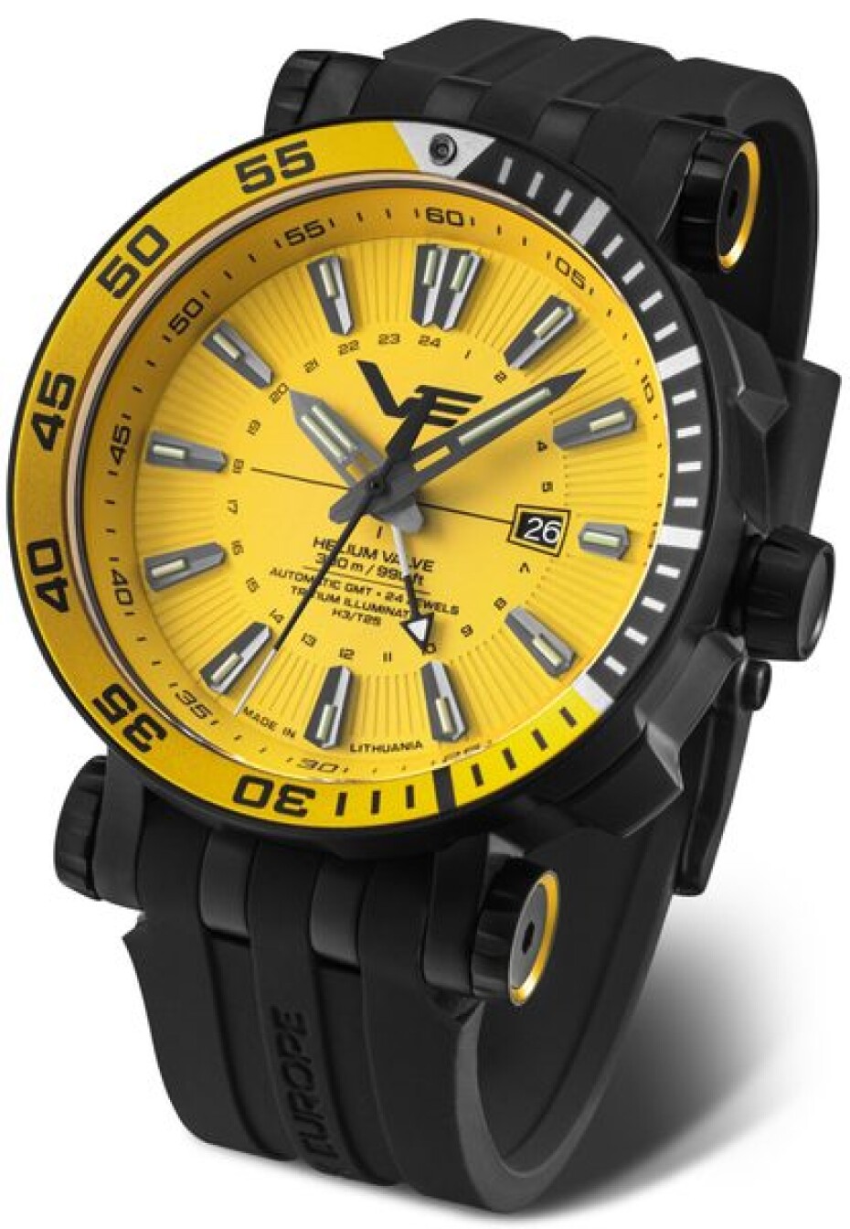 Vostok Europe Energia Rocket Automatic GMT NH34-575C719 - Černý silikonový řemínek - main (0)