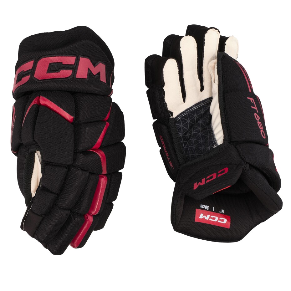 Hokejové rukavice CCM JetSpeed FT680 Black/Red Senior 15 palců - main (3)