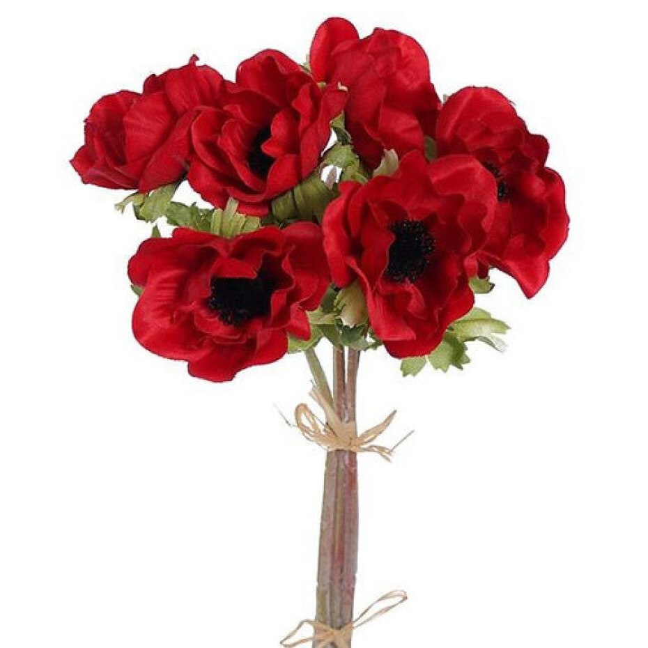 Umělý svazek Vlčího máku červená, 28 cm - main (0)