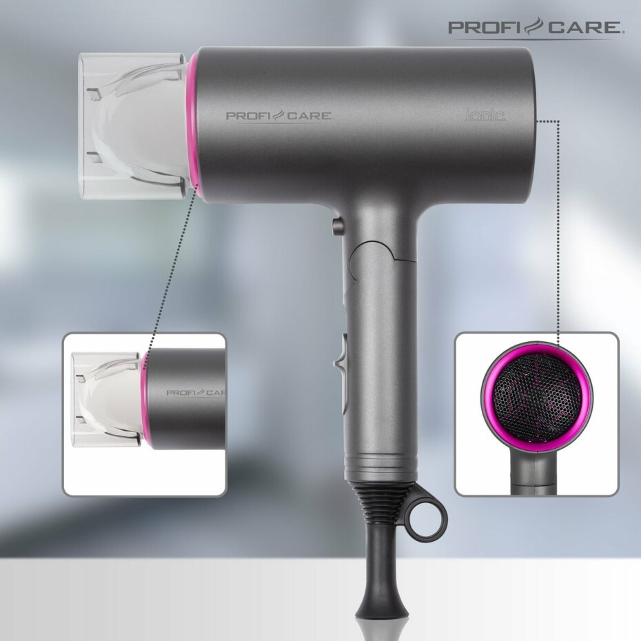ProfiCare HT 3073 PK cestovní fén, růžová - main (4)