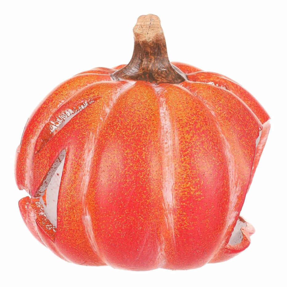 Svícen Dýně s obličejem velká oranžová, keramika, pr. 14 cm - main (2)