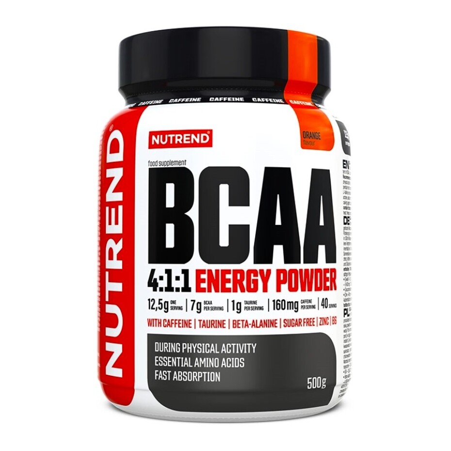 Nutrend BCAA 4:1:1 Energy Powder 500 g pomeranč - main (0)