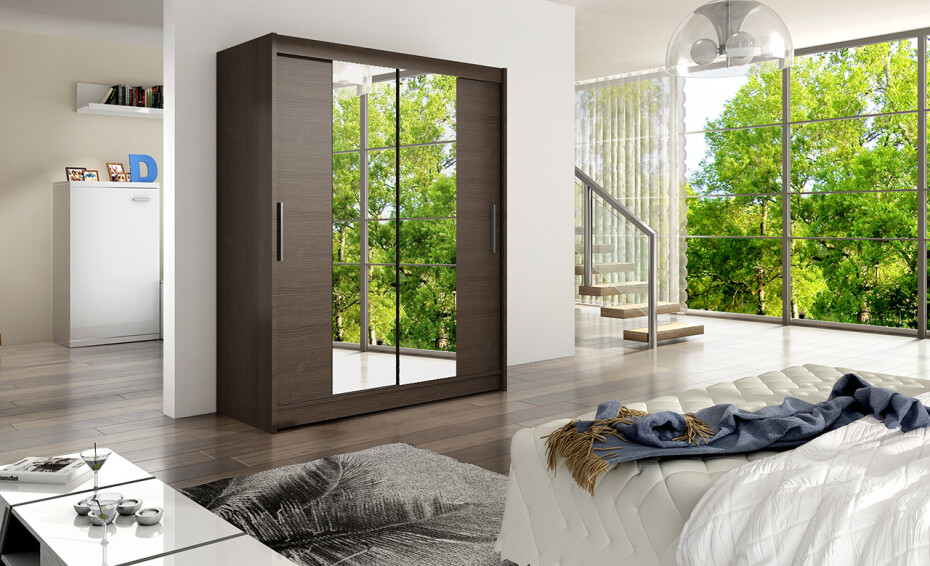ArtAdrk Šatní skříň INESS | 150 cm Skříň: Is03 / dub sonoma - main (3)