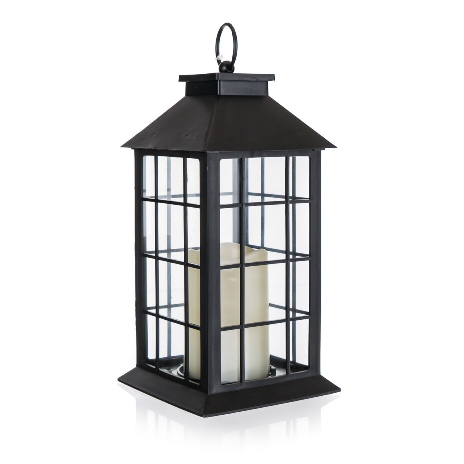 Home Decor Lucerna s LED svíčkou, 14 x 14 x 29 cm - main (0)