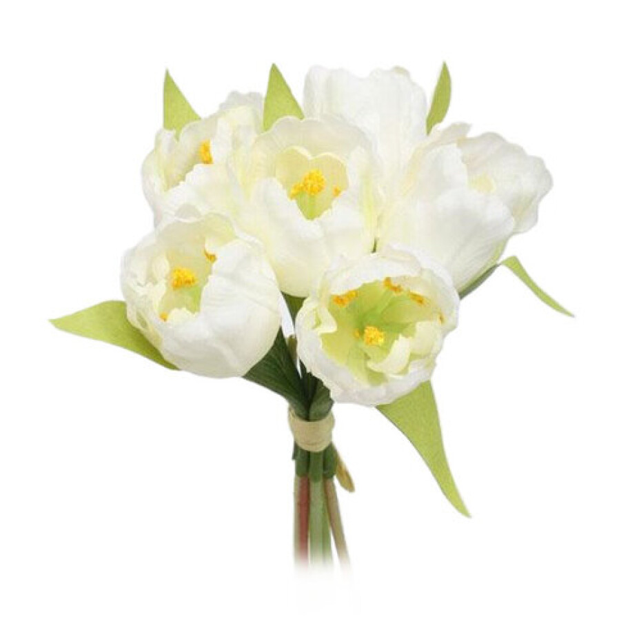 Umělá květina svazek Tulipán, bílá - main (0)