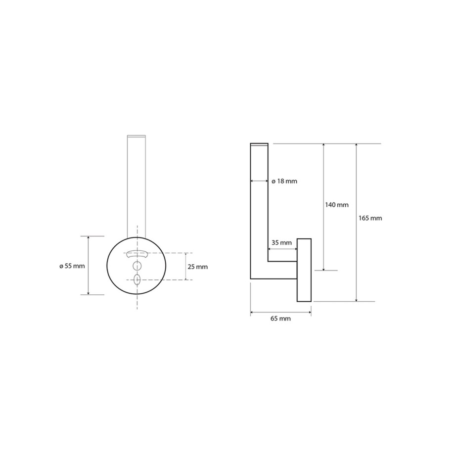 SAPHO XB701 X-Round black držák toaletního papíru rezervní, černá - main (1)