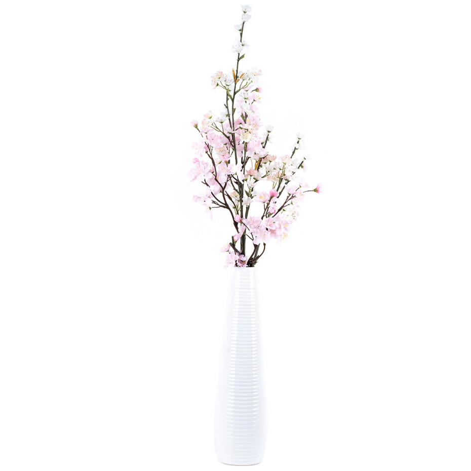 Umělá květoucí jabloňová větev, 80 cm - main (3)