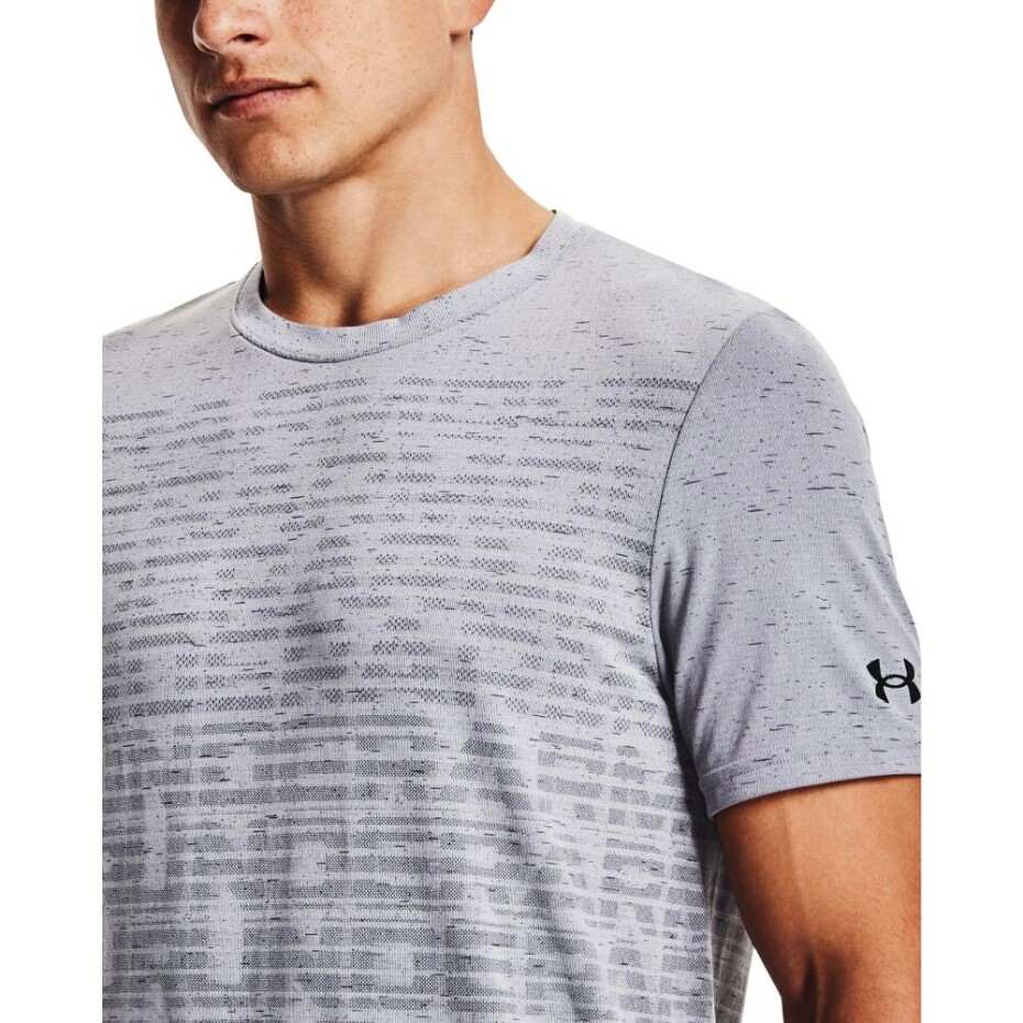 Pánské tričko Under Armour  Seamless Wordmark SS Grey S - main (1)