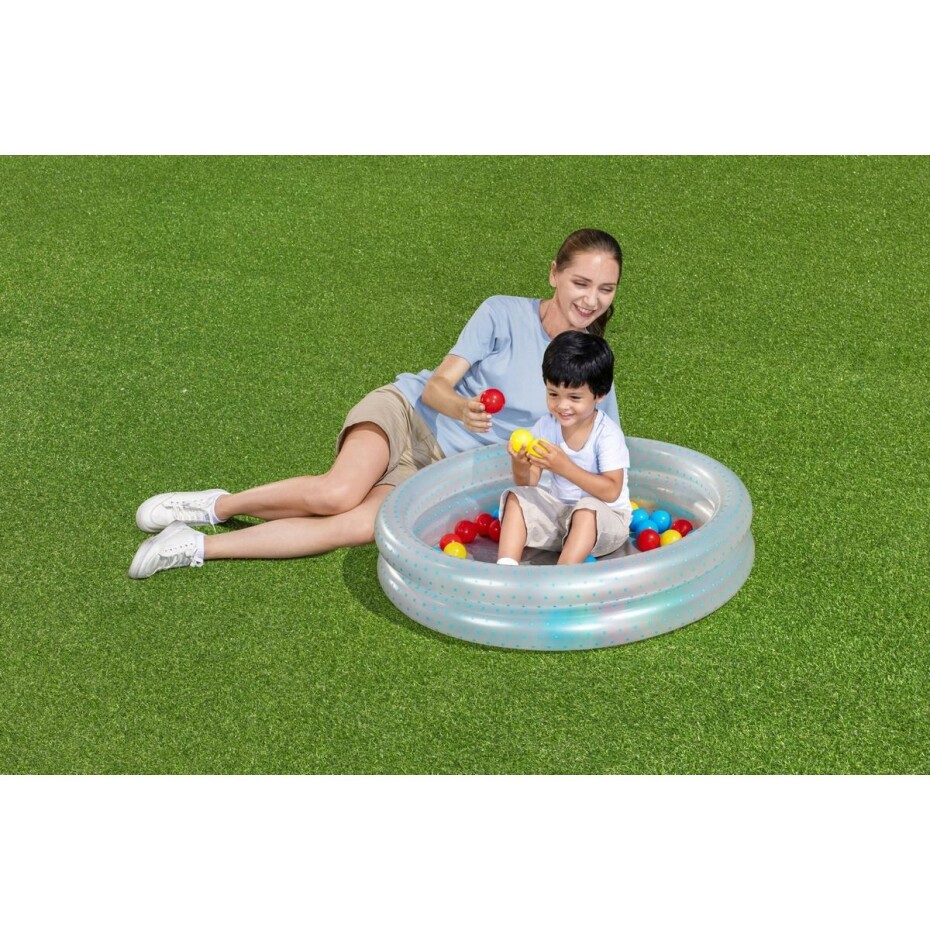 Bestway Bazén s 50 ks míčků, pr. 91 cm, modrá - main (1)