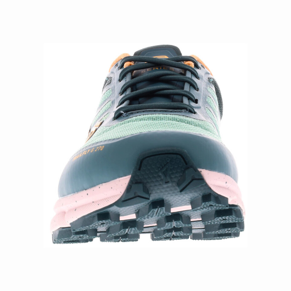 Dámská běžecká obuv Inov-8 Trailfly G 270 V2 W (S) Pine/Peach  UK 5,5 - main (1)