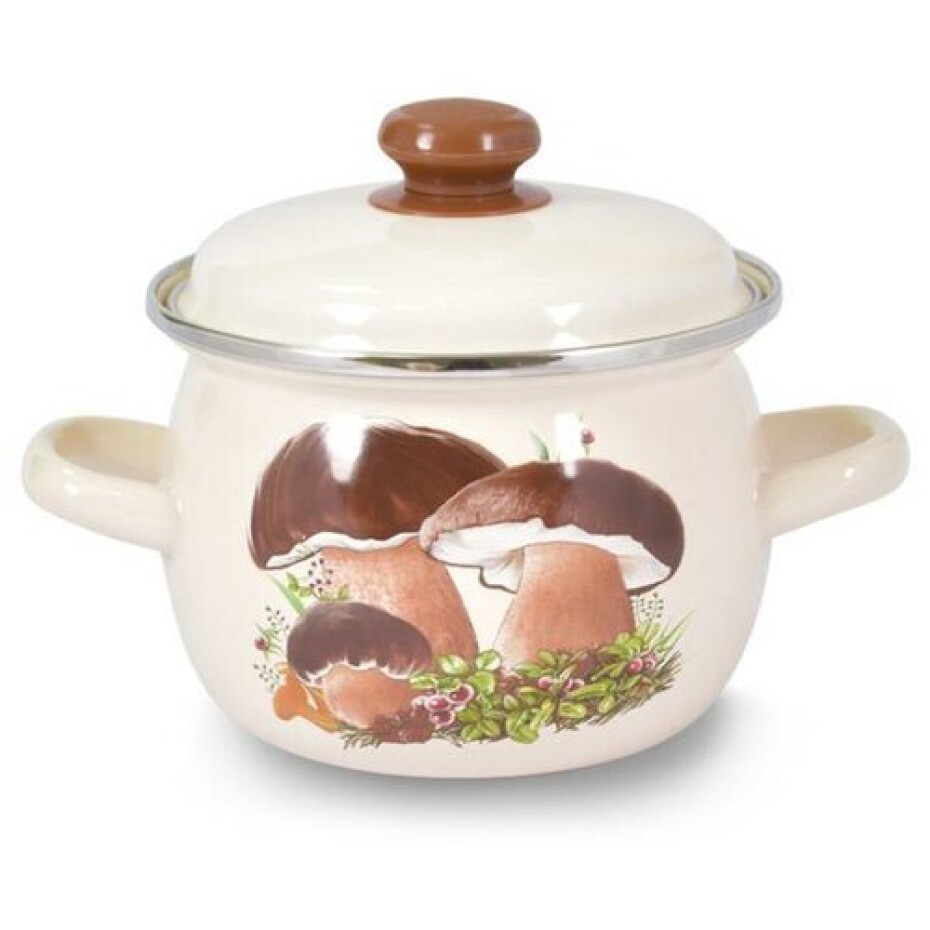 Toro Smaltovaný hrnec s poklicí Houby 5 l, buclatý - main (0)