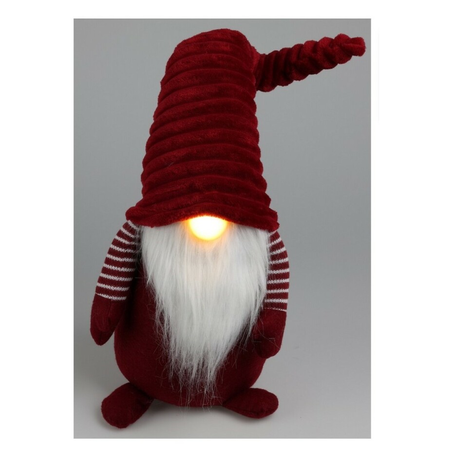 Vánoční trpaslík Gula s LED nosíkem, 24 x 57 x 14 cm - main (1)
