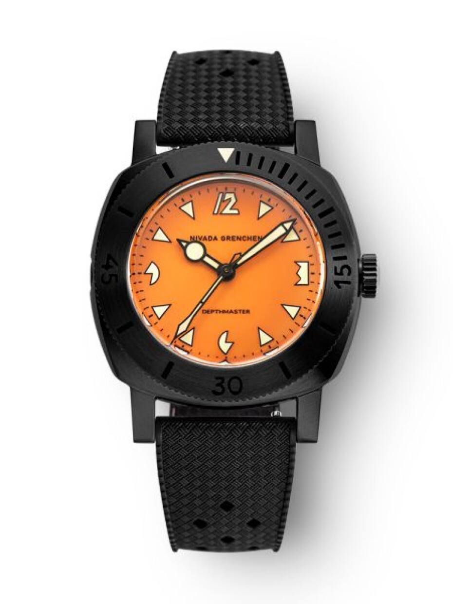 Nivada Grenchen Depthmaster Black Pumpkin - Beads of Rice - main (1)