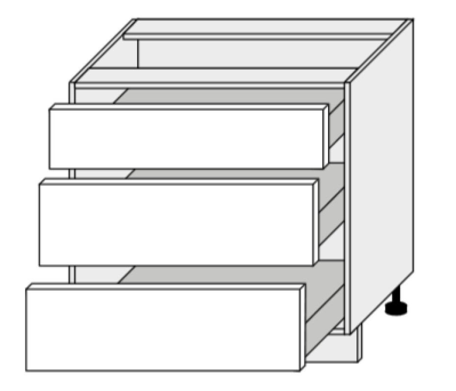 ArtExt Kuchyňská skříňka spodní, D3A/80 Emporium Barva korpusu: Grey - main (6)