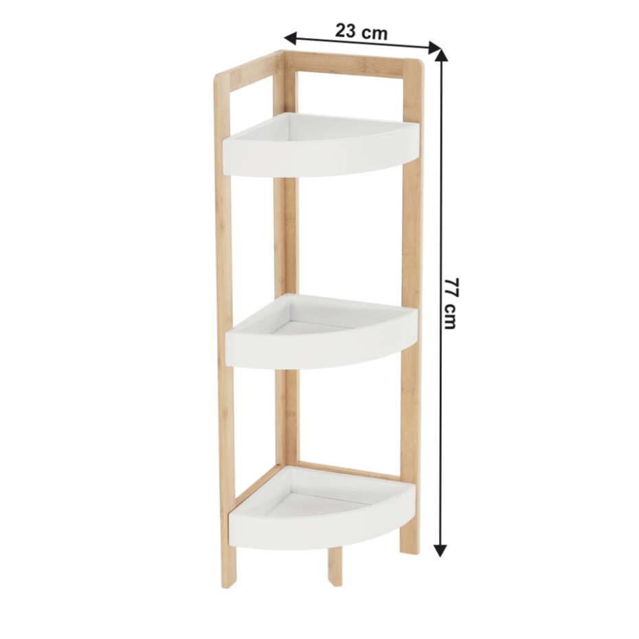 Rohový regál Fong, bambus, 23 x 23 x 77 cm - main (2)