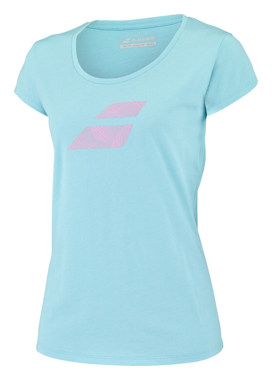 Dámské tričko Babolat  Exercise Flag Tee Women Angel Blue L - main (2)