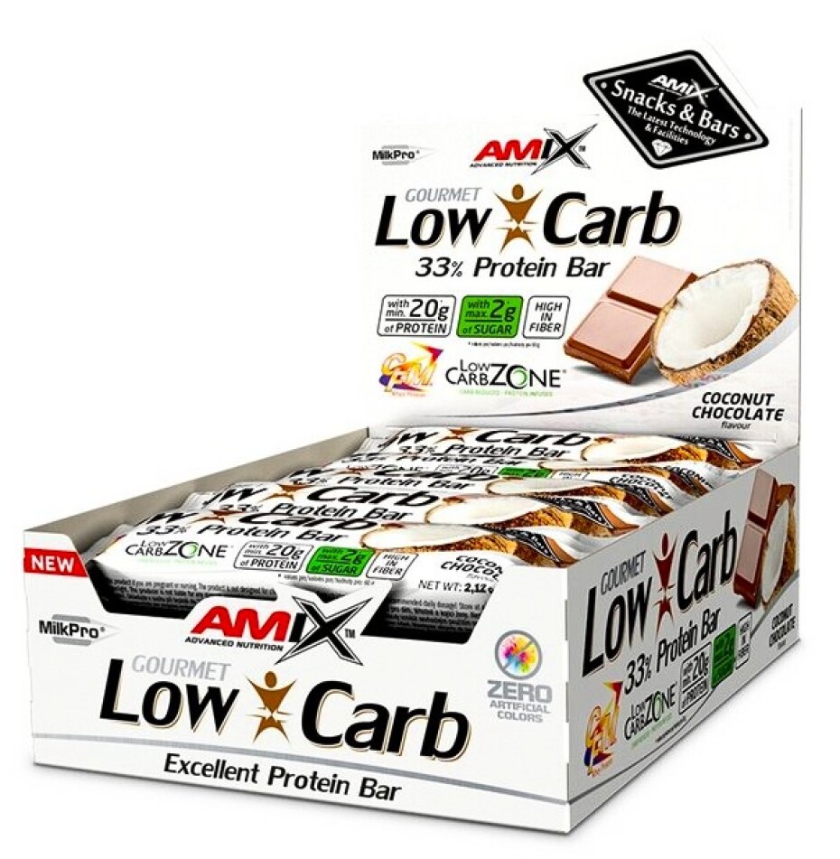 Amix Nutrition Low-Carb 33% Protein Bar 60 g karamel - nugát - main (4)