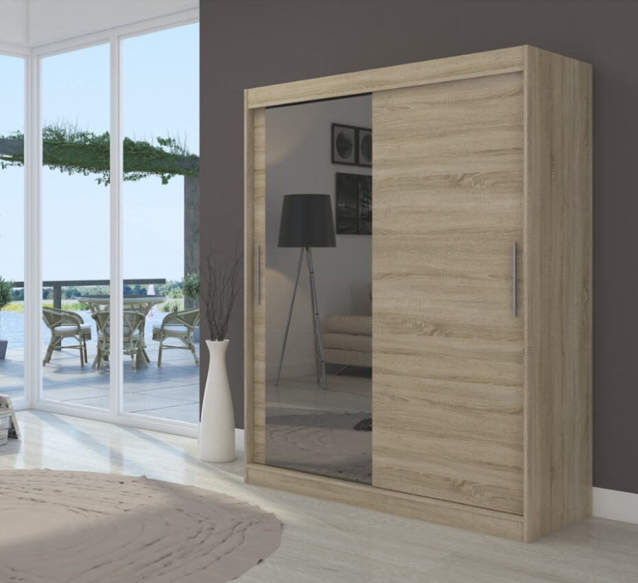 ArtAdrk Šatní skříň BIANCO | 150 cm Barva: Trufla - main (1)