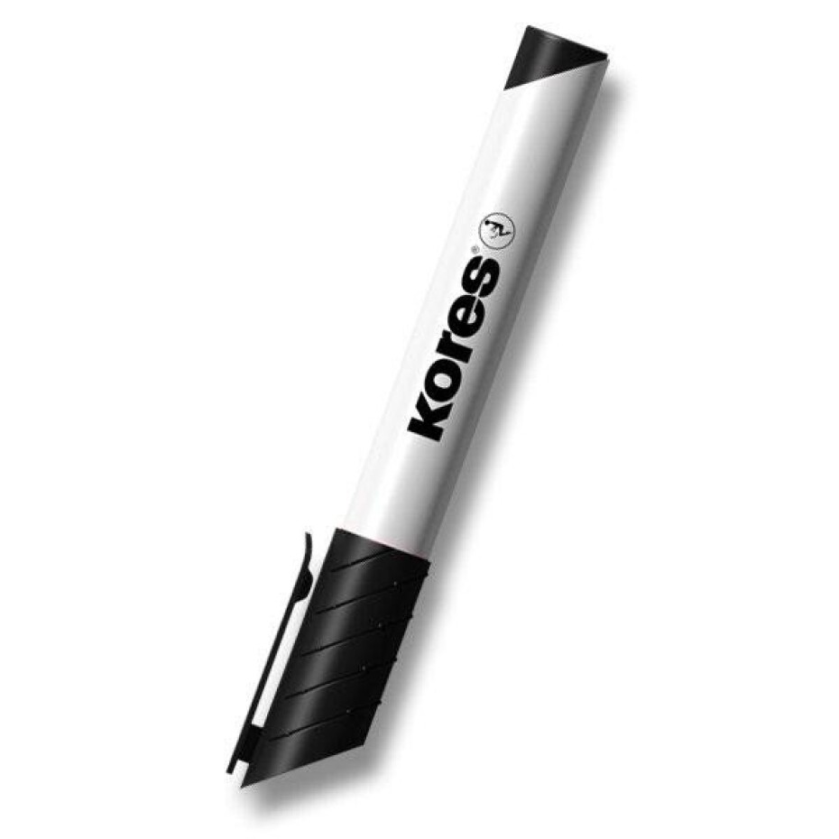 Kores Permanentní popisovač K-MARKER na bílé tabule a flip charty, kulatý hrot 3 mm, černý - main (0)