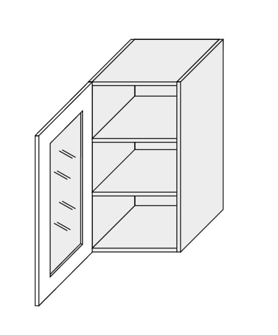 ArtExt Kuchyňská skříňka horní, W2S / 40 Tivoli Barva korpusu: Grey - main (1)