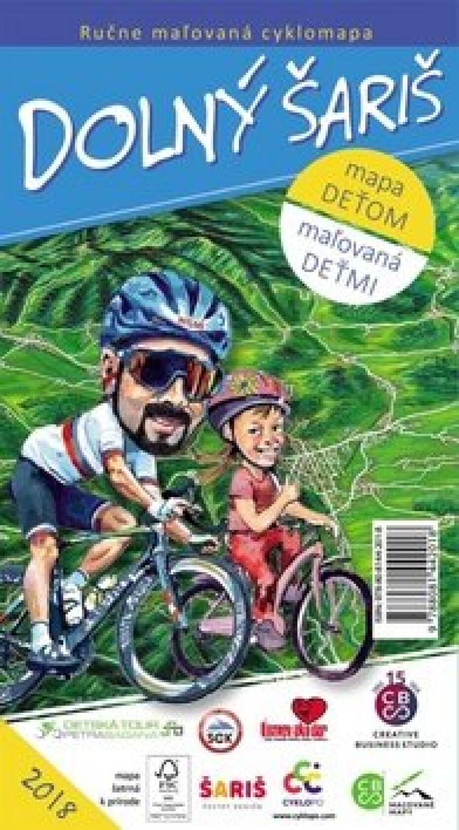 Ručne maľovaná cyklomapa Dolný Šariš - main (0)