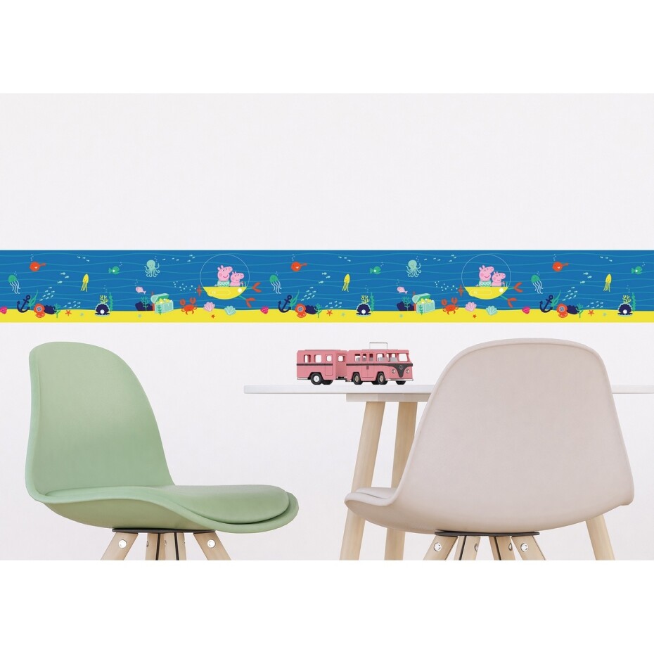 Samolepicí bordura Peppa Pig Sea, 500 x 9,7 cm - main (1)