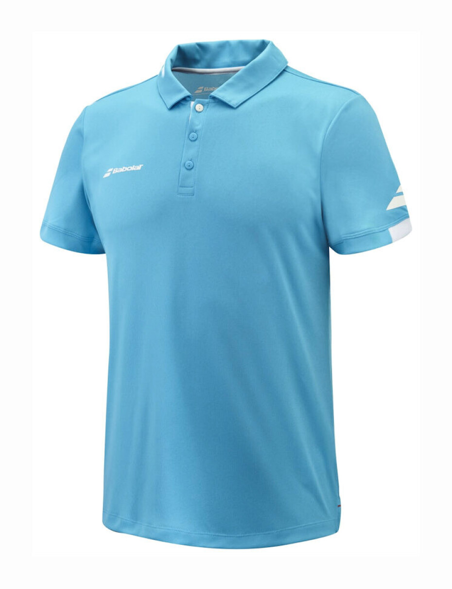 Pánské tričko Babolat  Play Polo Men Cyan Blue M - main (1)