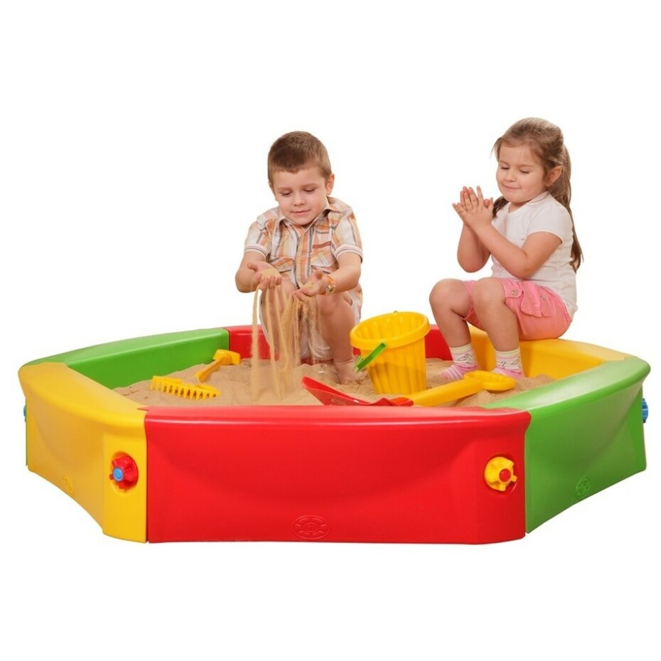 Dětské plastové pískoviště s plachtou, pr. 120 cm - main (2)