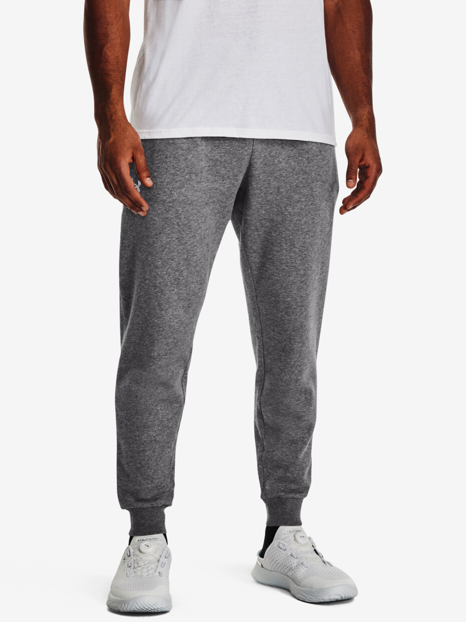 Under Armour tepláky Rival Fleece Joggers Castlerock Light Heather/White - main (0)