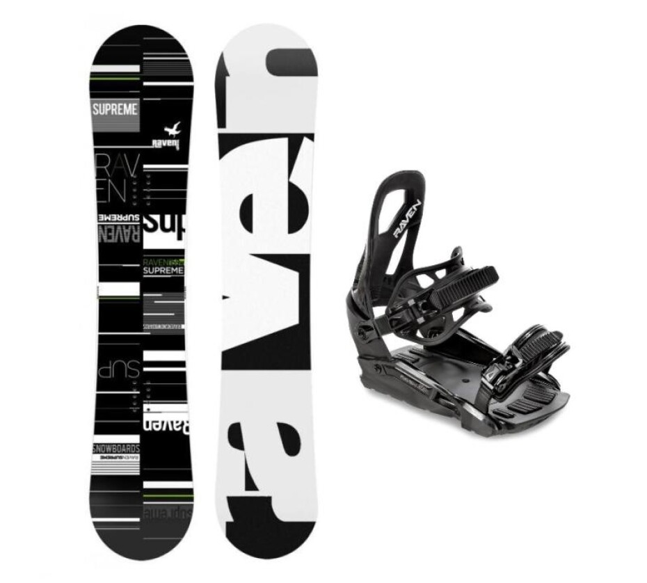 Raven Supreme black/green snowboard + Raven S230 Black vázání - main (0)