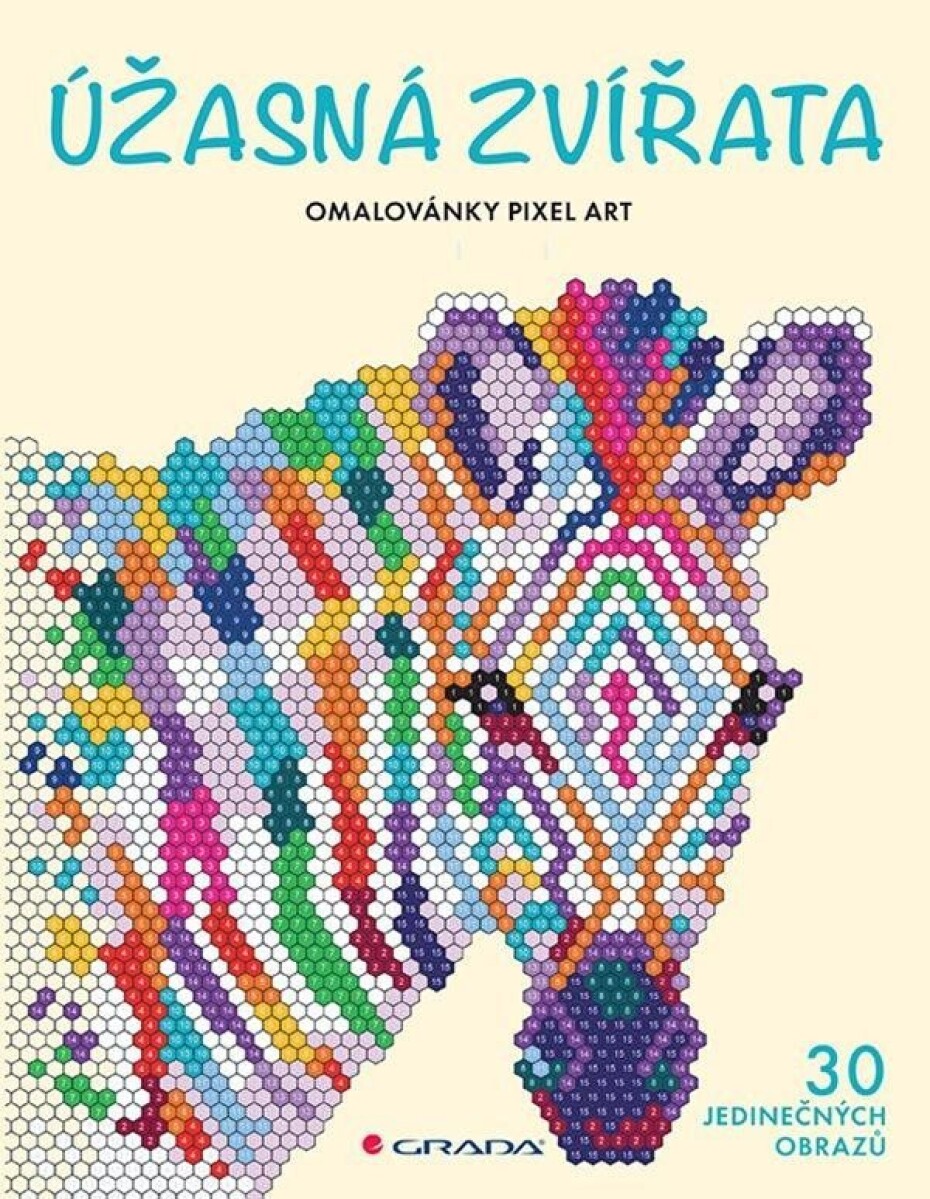 Omalovánky Pixel Art Úžasná zvířata - 30 jedinečných obrazů - Lauren Farnsworth - main (0)