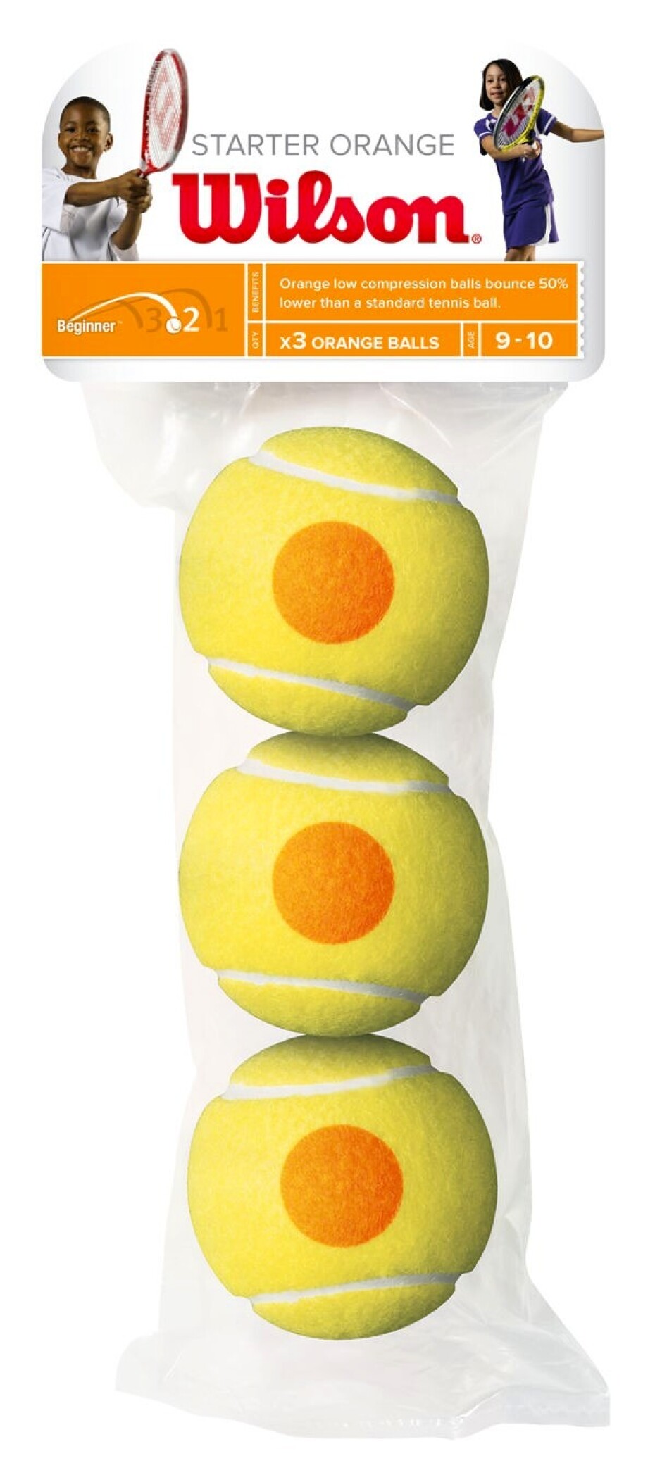 Dětské tenisové míče Wilson  Starter Orange (3 Pack) - main (0)
