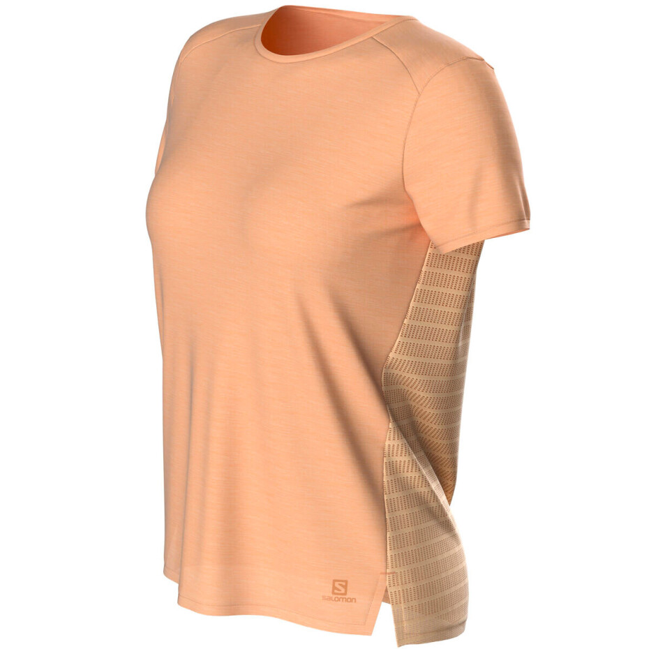Salomon OUTLINE SUMMER SS TEE W LC1794500 apricot ice - main (3)