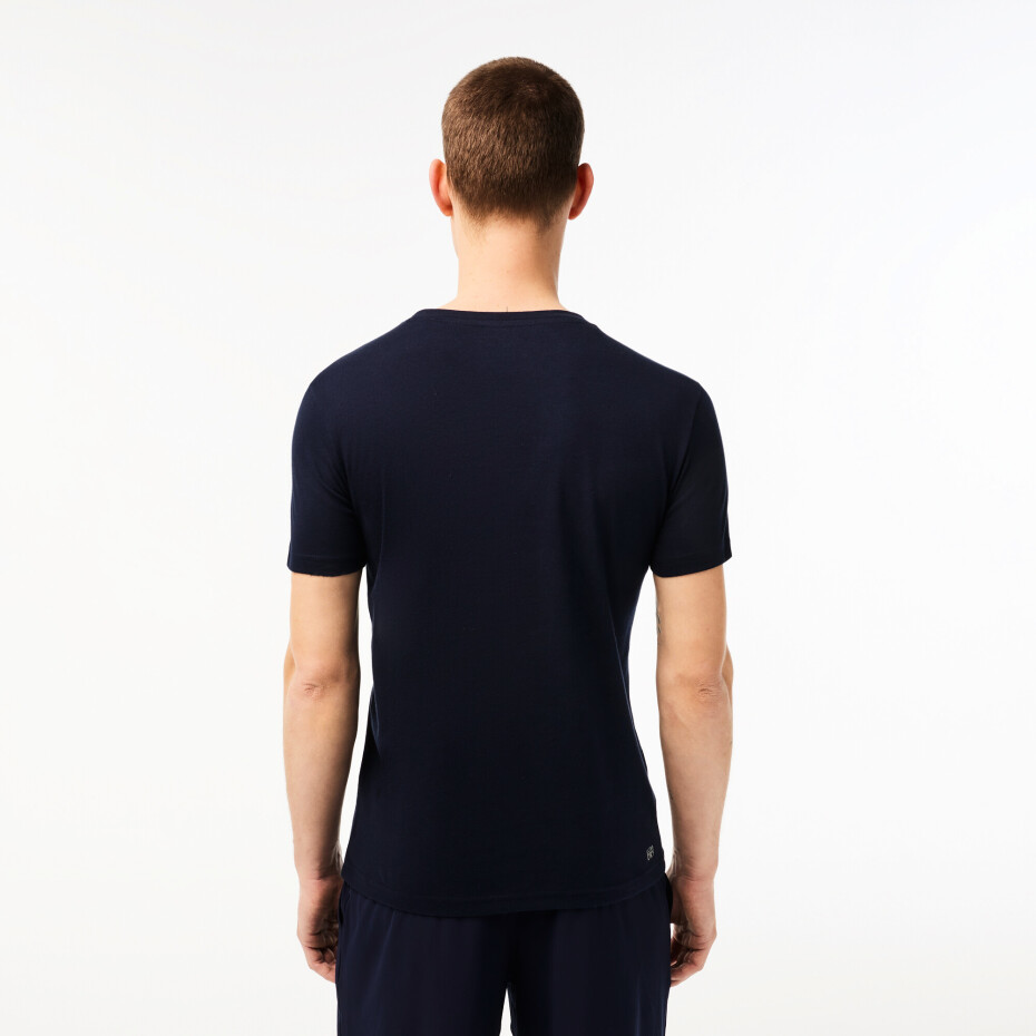 Pánské tričko Lacoste  Big Logo Core Performance T-Shirt Navy Blue/White L - main (2)