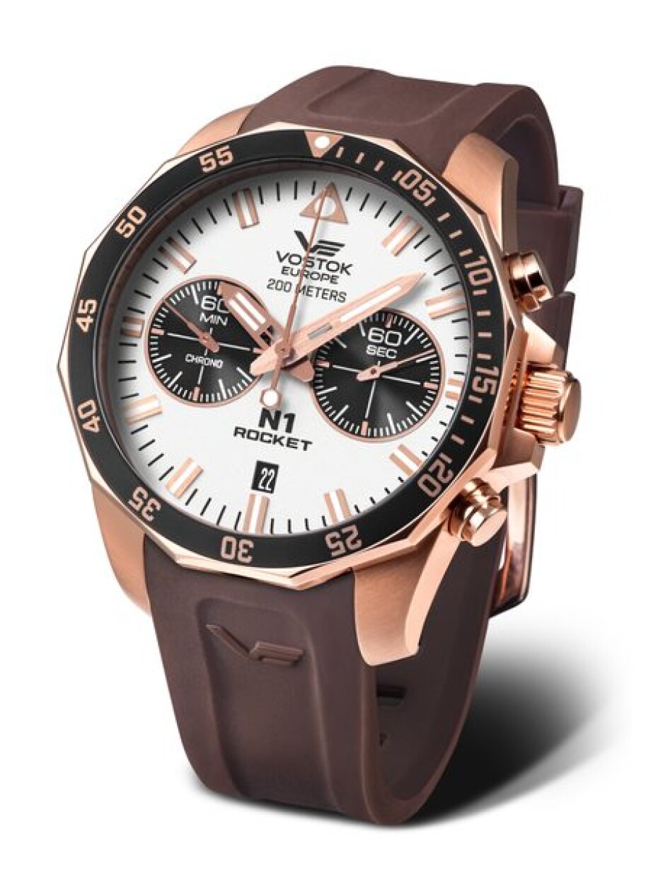 Vostok Europe N-1 Rocket Chrono Line 6S21-225B619S - Černý silikonový řemínek - main (2)