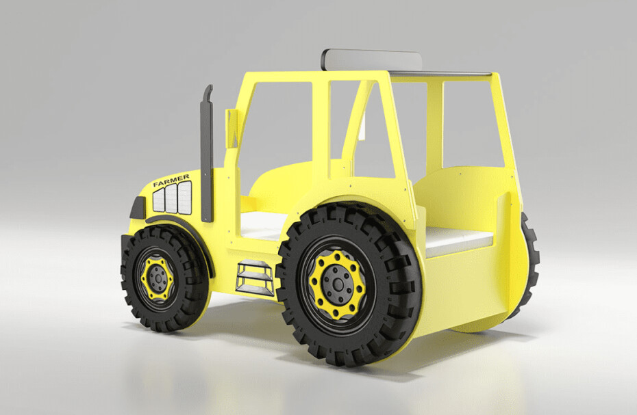 Detská posteľ Traktor modrý - main (2)