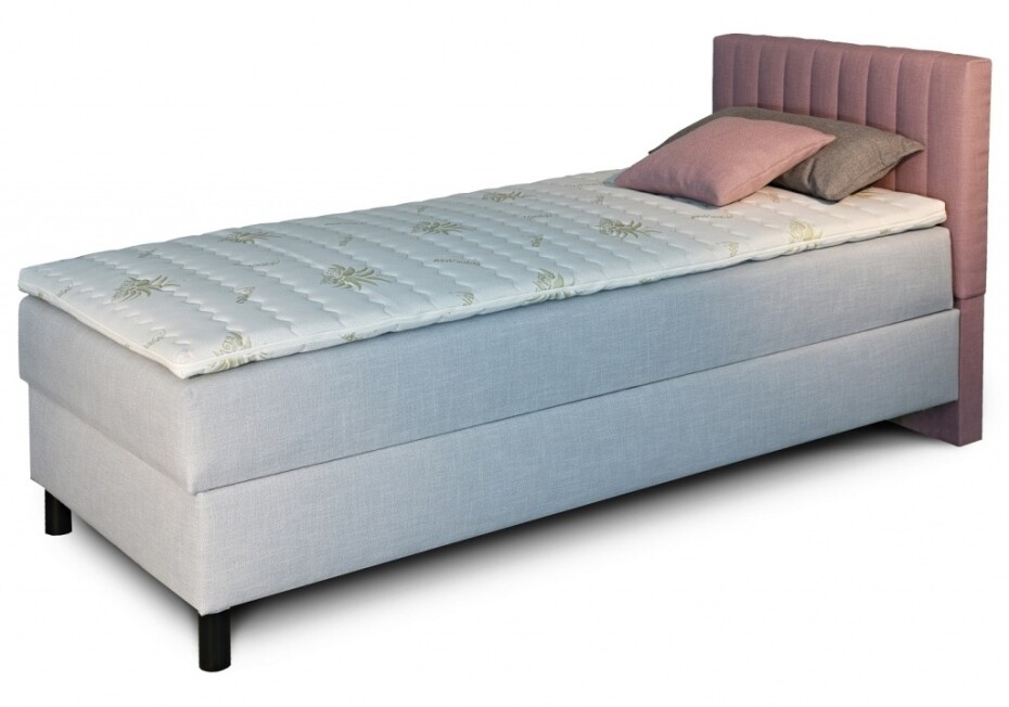 New Design Čalouněná postel NOVO s krátkým čelem | pravá s topperem Extra Rozměr: 90 x 200 cm - main (0)