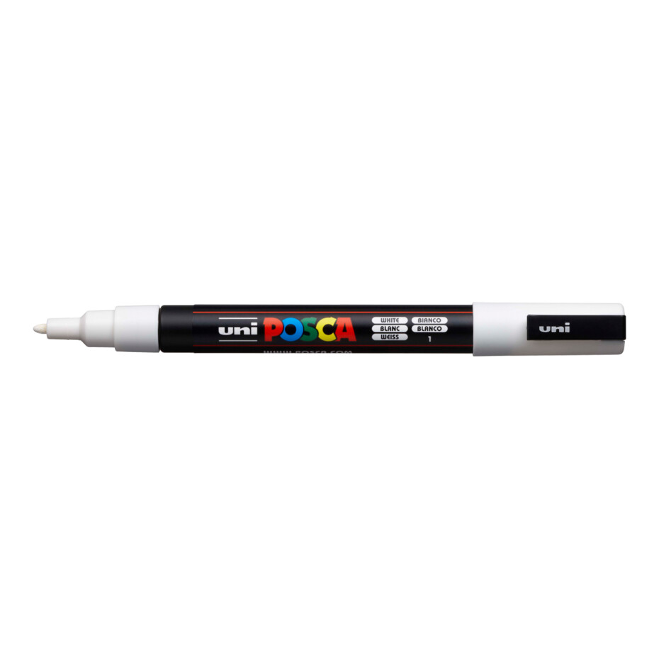 Posca popisovač PC-3M, 0,9 - 1,3 mm, bílá (1) - main (0)