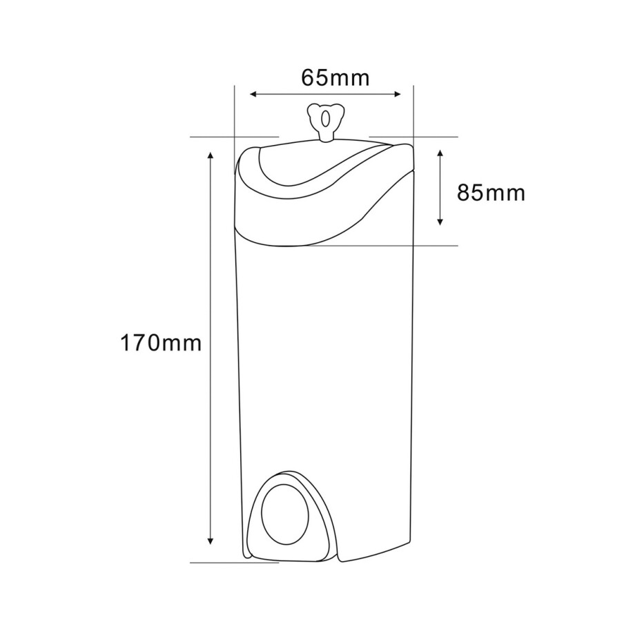 AQUALINE 1319-70 Dávkovač tekutého mýdla nástěnný 300 ml, bílá - main (1)