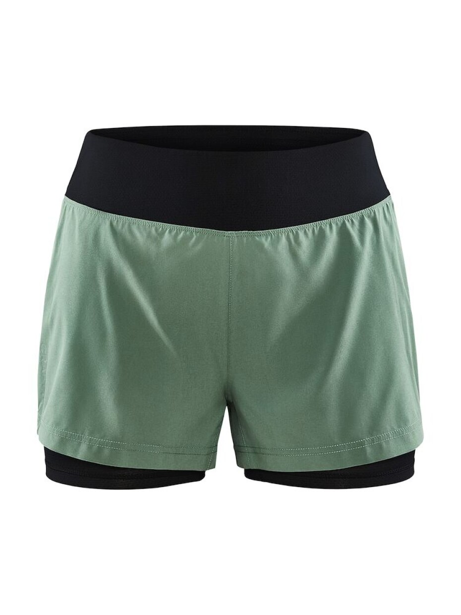 Craft ADV Essence 2v1 Shorts Green W - main (3)