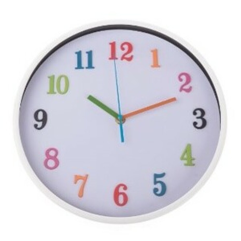 Nástěnné hodiny Happy number, pr. 30,5 cm, plast - main (0)