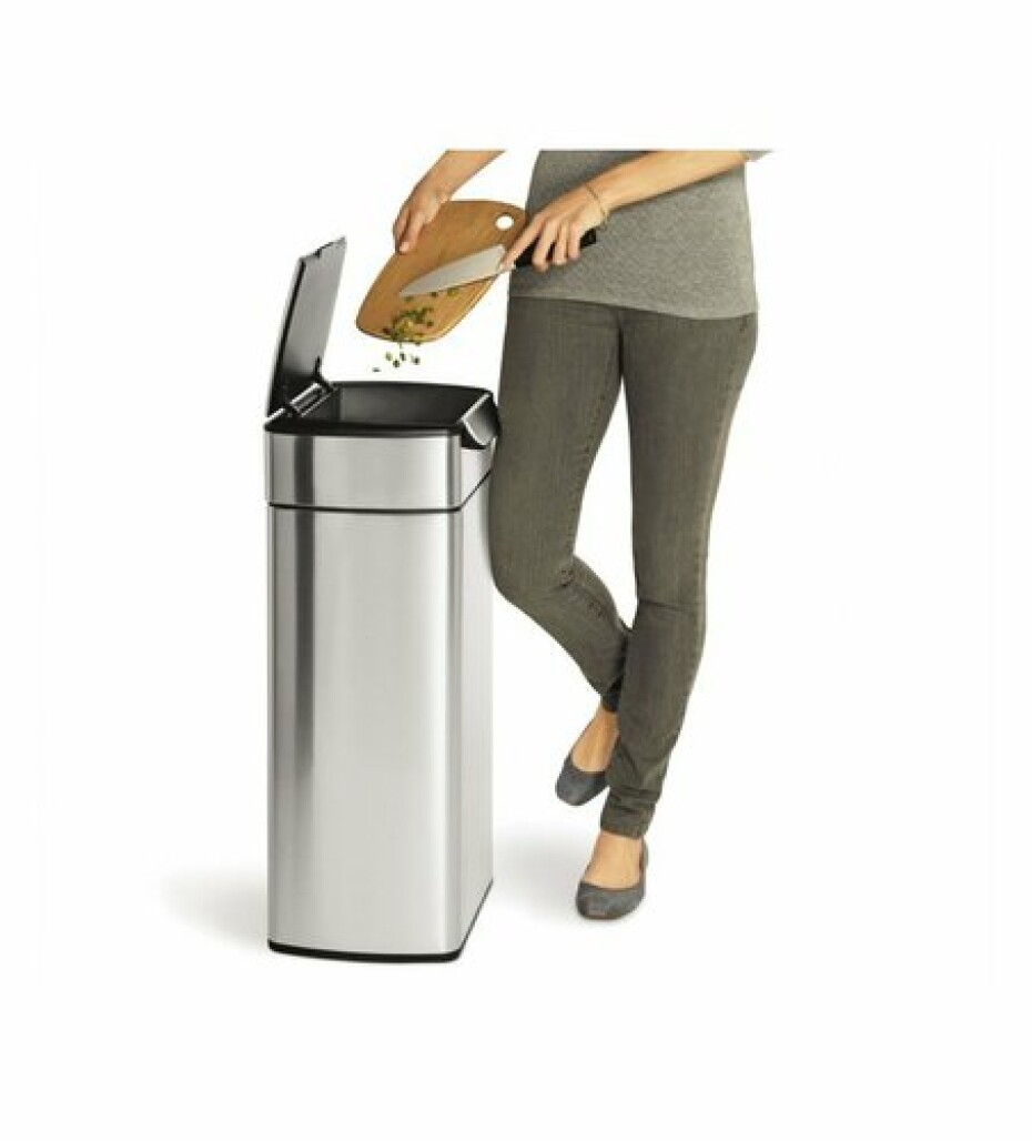 Dotykový odpadkový koš Simplehuman – 30 l, hranatý, matná nerez ocel, FPP - main (2)