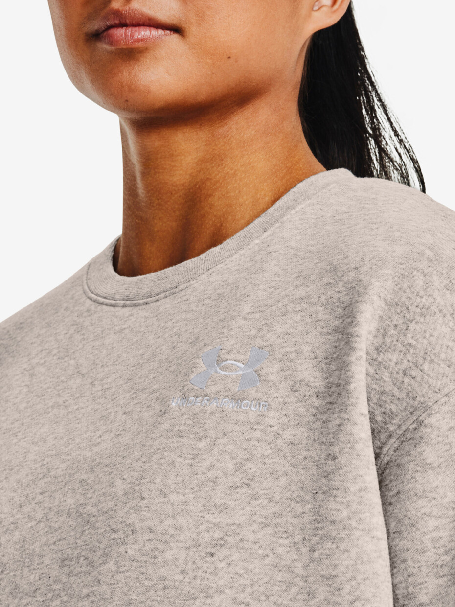 Under Armour mikina Essential Fleece Crew šedá - main (2)