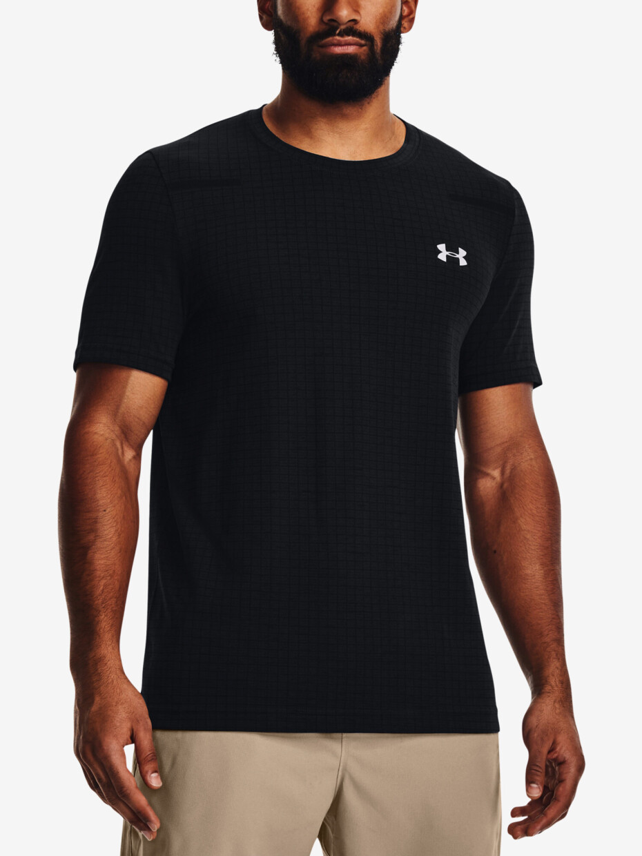 Under Armour sportovní tričko UA Seamless Grid černé - main (0)