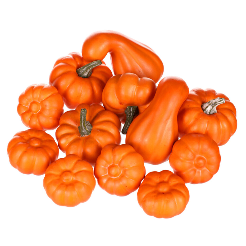 Dýně oranžová, plast, 12 ks - main (0)